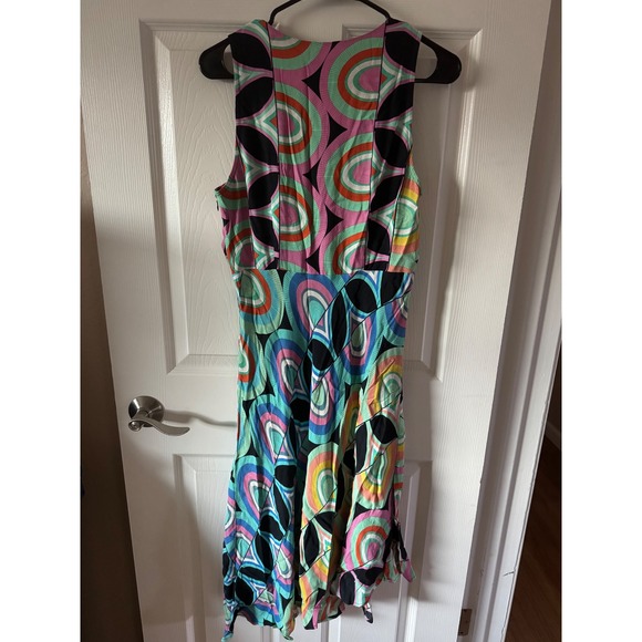 Anthropologie Kenzie Asymmetrical Midi Dress Women Size 8 - Picture 5 of 11